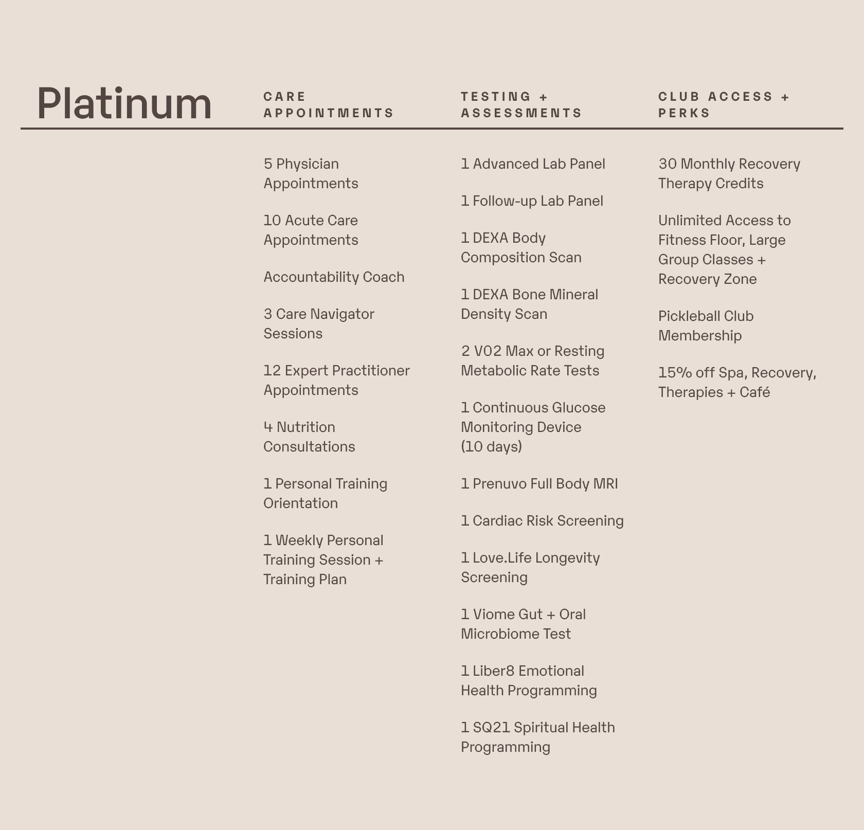 Platinum Membership List